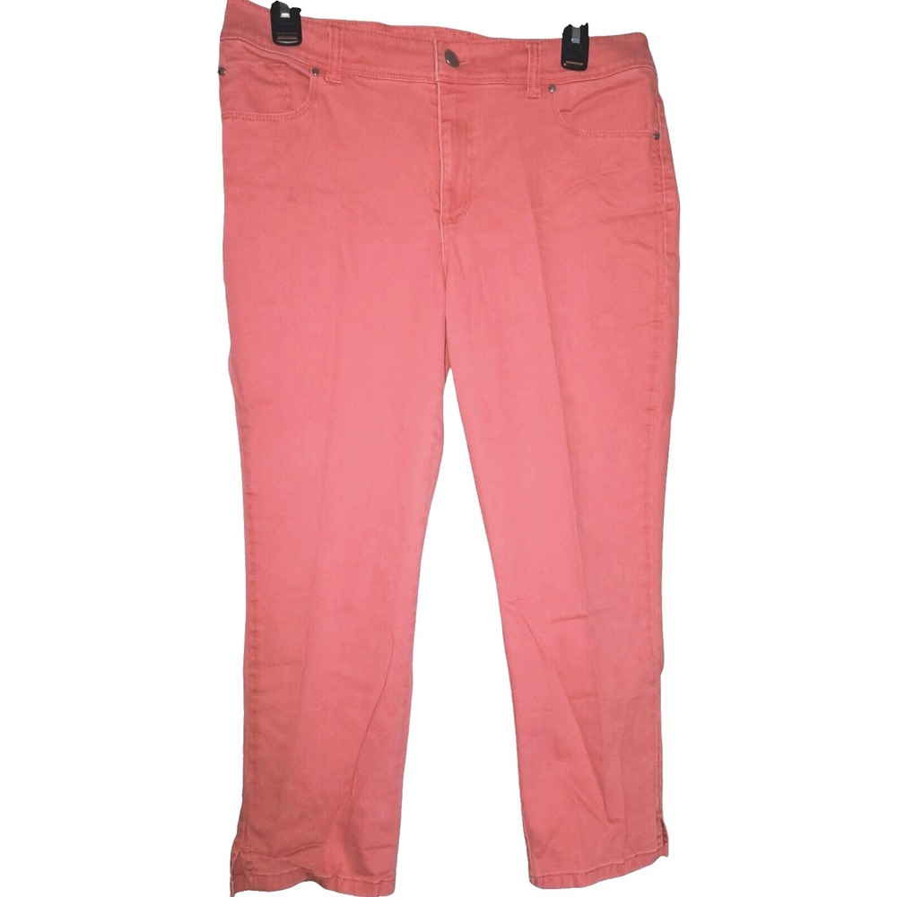 Chico's Platinum Capri Pants Size Small 6 32x23 Stretchy Waist Vacation Casual